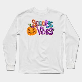 Spooky vibes halloween design Long Sleeve T-Shirt